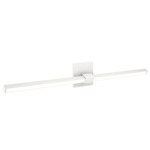 Tie Stix Metal Linear Adjustable Wall Light - White / White