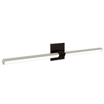 Tie Stix Metal Horizontal Adjustable Wall Light - Antique Bronze / Satin Nickel