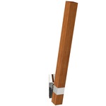 Tie Stix Wood Warm Dim Indirect Adjustable Wall Light - Chrome / Wood Cherry