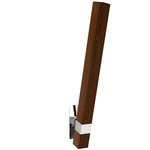 Tie Stix Wood Warm Dim Indirect Adjustable Wall Light - Chrome / Wood Walnut