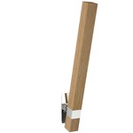 Tie Stix Wood Warm Dim Indirect Adjustable Wall Light - Chrome / Wood White Oak