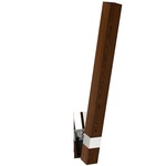 Tie Stix Wood Warm Dim Indirect Adjustable Wall Light - Chrome / Wood Walnut