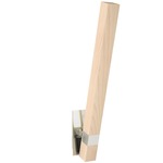 Tie Stix Wood Warm Dim Indirect Adjustable Wall Light - Satin Nickel / Wood Maple