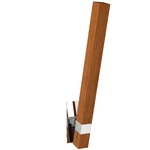 Tie Stix Wood Indirect Adjustable Wall Light - Chrome / Wood Cherry