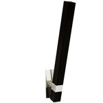 Tie Stix Wood Indirect Adjustable Wall Light - Satin Nickel / Wood Espresso