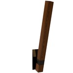 Tie Stix Wood Indirect Adjustable Wall Light - Antique Bronze / Wood Walnut