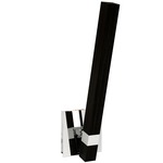 Tie Stix Wood Warm Dim Indirect Adjustable Wall Light - Chrome / Wood Espresso