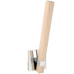 Tie Stix Wood Warm Dim Indirect Adjustable Wall Light - Chrome / Wood Maple