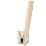 Tie Stix Wood Warm Dim Indirect Adjustable Wall Light - Satin Nickel / Wood Maple