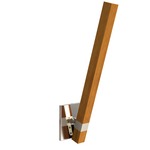 Tie Stix Wood Indirect Adjustable Wall Light - Satin Nickel / Wood Cherry