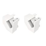Light Channel LC45 45Deg End Cap/Pair - White