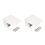 Light Channel LCMW.6 Millwork End Cap/Pair - White