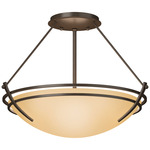 Presidio Tryne Semi Flush Ceiling Light - Bronze / Sand