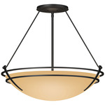 Presidio Tryne Semi Flush Ceiling Light - Black / Sand