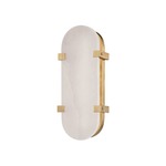 Skylar Wall Sconce - Aged Brass / Alabaster