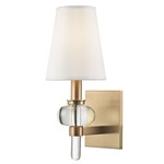 Luna Wall Sconce - Aged Brass / White