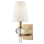 Luna Wall Sconce - Aged Brass / White