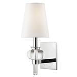 Luna Wall Sconce - Polished Chrome / White