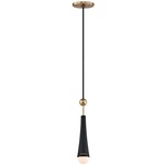 Tupelo Pendant - Aged Brass / White