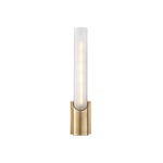 Pylon Bathroom Vanity Light - Aged Brass / Frosted