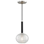 Breton Pendant - Polished Nickel / Clear