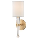 Volta Wall Sconce - Aged Brass / White