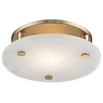 Croton Wall / Ceiling Light - Aged Brass / Alabaster