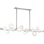 Mini Hinsdale Chandelier - Polished Nickel / Frosted