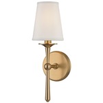 Islip Wall Sconce - Aged Brass / White