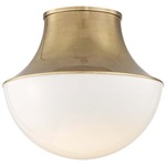 Lettie Ceiling Light Fixture - Aged Brass / Opal