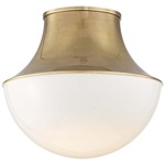 Lettie Ceiling Light Fixture - Aged Brass / Opal