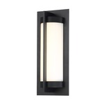 Oberon Outdoor Wall Light - Black / Opal