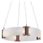 Parallel Ring Chandelier - Flat Bronze / Clear Rimelight