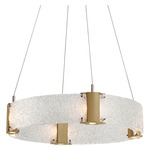 Parallel Ring Chandelier - Gilded Brass / Clear Rimelight