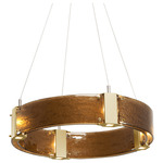 Parallel Ring Chandelier - Gilded Brass / Bronze Granite
