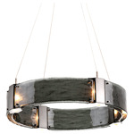 Parallel Ring Chandelier - Gunmetal / Smoke Granite