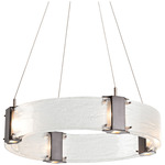 Parallel Ring Chandelier - Gunmetal / Clear Granite