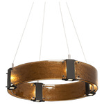 Parallel Ring Chandelier - Matte Black / Bronze Granite