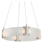 Parallel Ring Chandelier - Metallic Beige Silver / Clear Rimelight