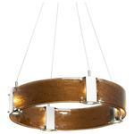 Parallel Ring Chandelier - Metallic Beige Silver / Bronze Granite