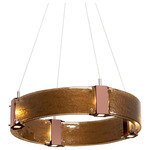 Parallel Ring Chandelier - Oil Rubbed Bronze / Bronze Granite