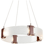 Parallel Ring Chandelier - Oil Rubbed Bronze / Clear Granite