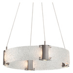 Parallel Ring Chandelier - Satin Nickel / Clear Rimelight