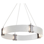 Parallel Ring Chandelier - Gunmetal / Clear Granite