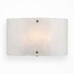 Textured Glass Round Wall Sconce - Polished Nickel / Frosted Granite