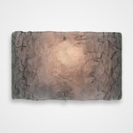 Textured Glass Round Wall Sconce - Polished Nickel / Smoke Granite