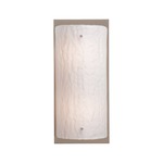 Textured Glass Covered Wall Sconce - Metallic Beige Silver / Frosted Granite