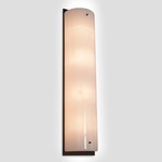 Textured Glass Covered Wall Sconce - Flat Bronze / Ivory Wisp