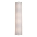 Textured Glass Covered Wall Sconce - Metallic Beige Silver / Frosted Strata