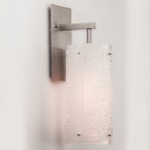 Textured Glass Post Wall Sconce - Beige Silver / Frosted Rimelight